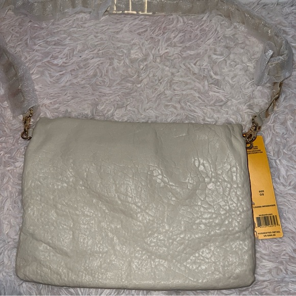 Tory Burch Foldover Convertible Soft Boho Ivory Leather Crossbody - Picture 2 of 7